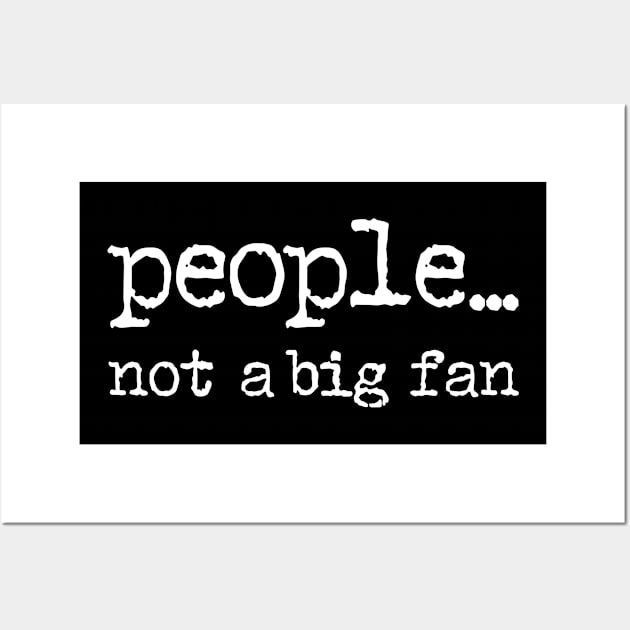 People Not a Big Fan Wall Art by binding classroom